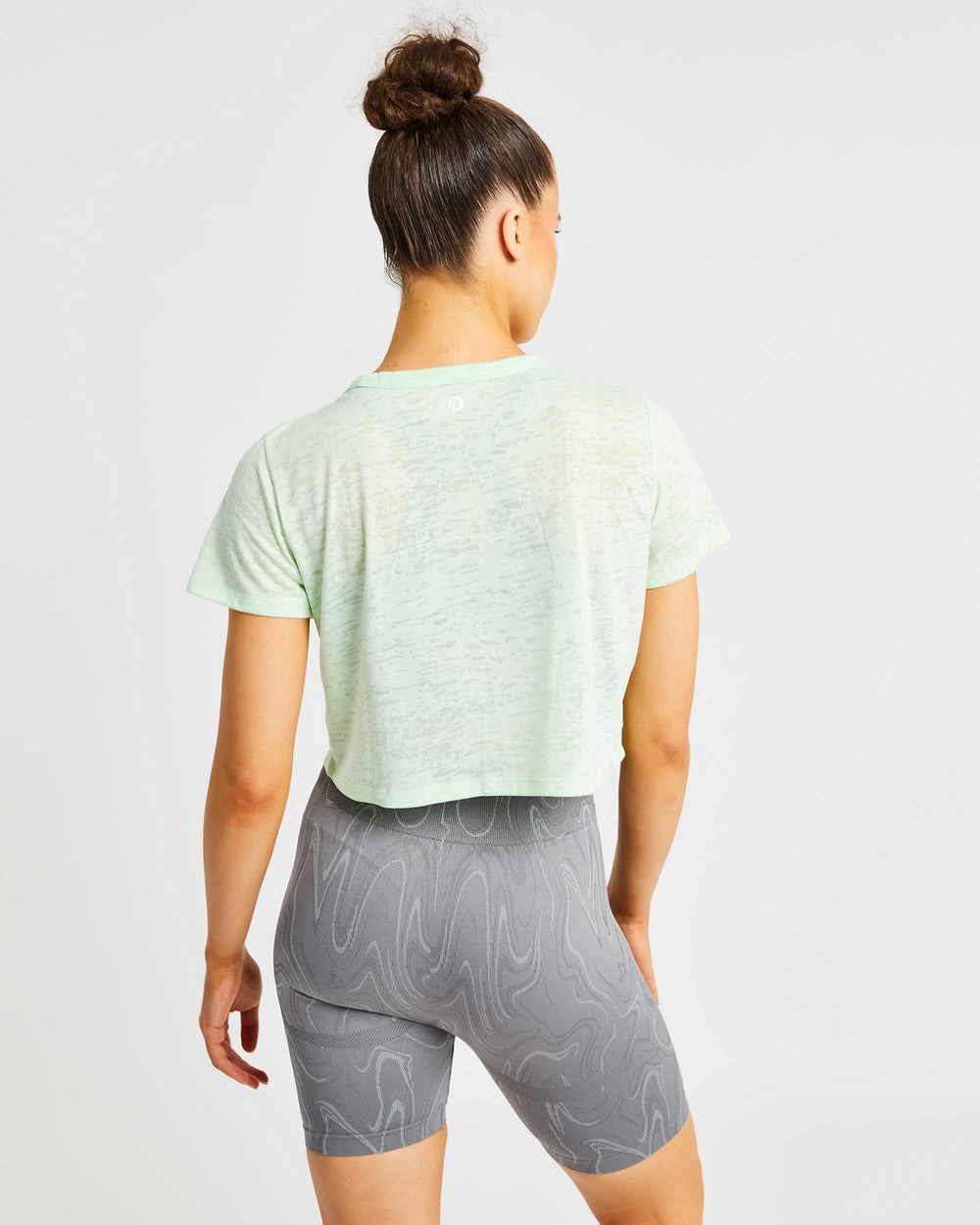 AYBL Velocity Crop T Shirt Mięta | 348162-GHW