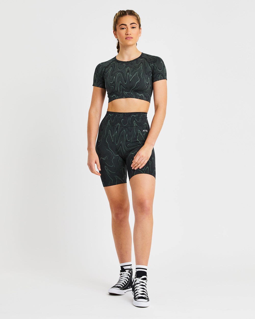 AYBL Velocity Seamless Crop Top Czarne | 145980-MVZ