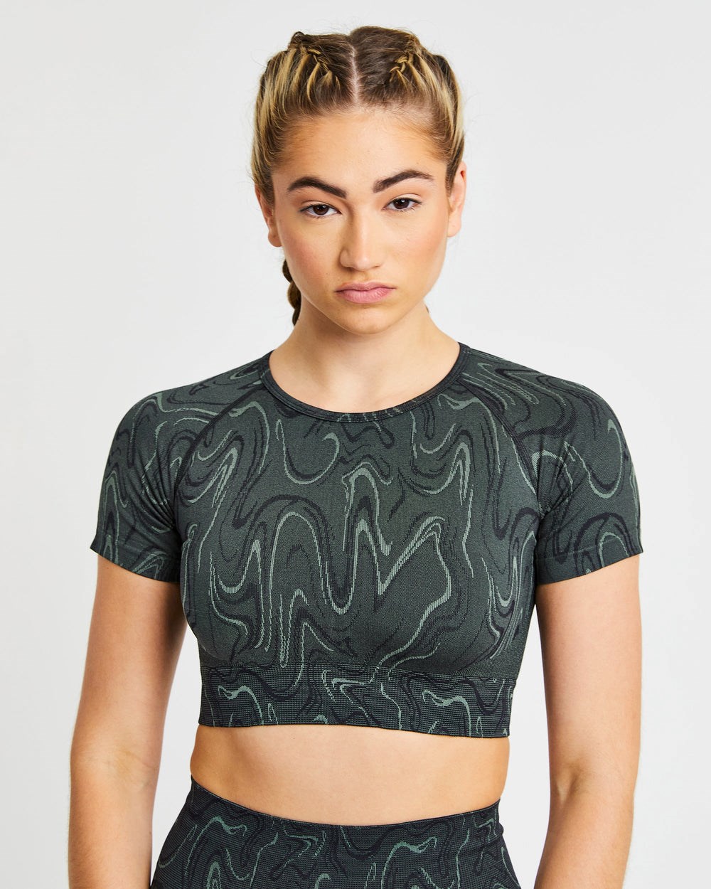 AYBL Velocity Seamless Crop Top Czarne | 145980-MVZ