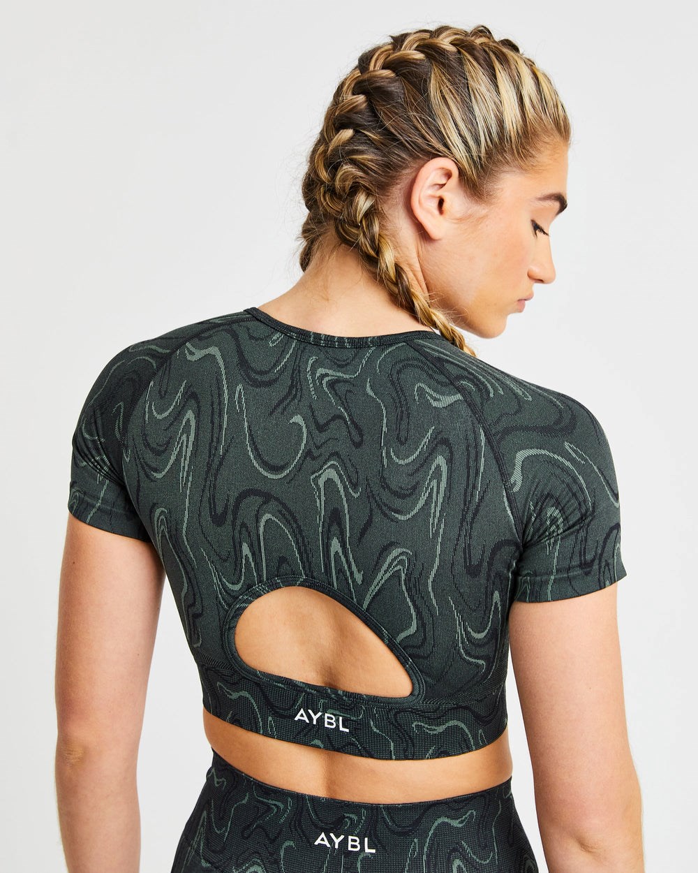 AYBL Velocity Seamless Crop Top Czarne | 145980-MVZ