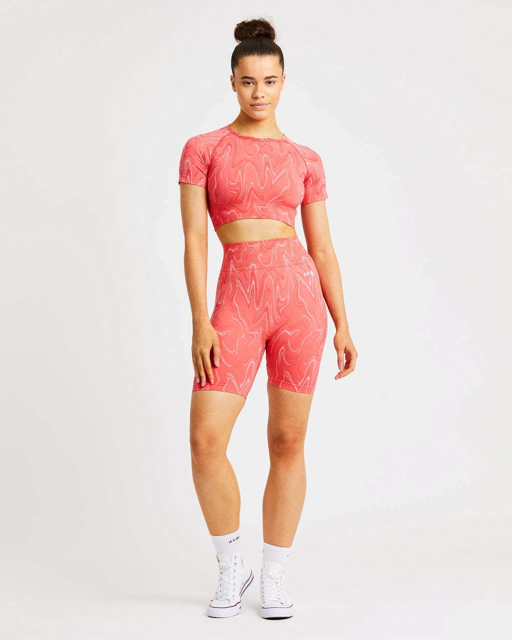 AYBL Velocity Seamless Crop Top Koralowe | 052146-UAF