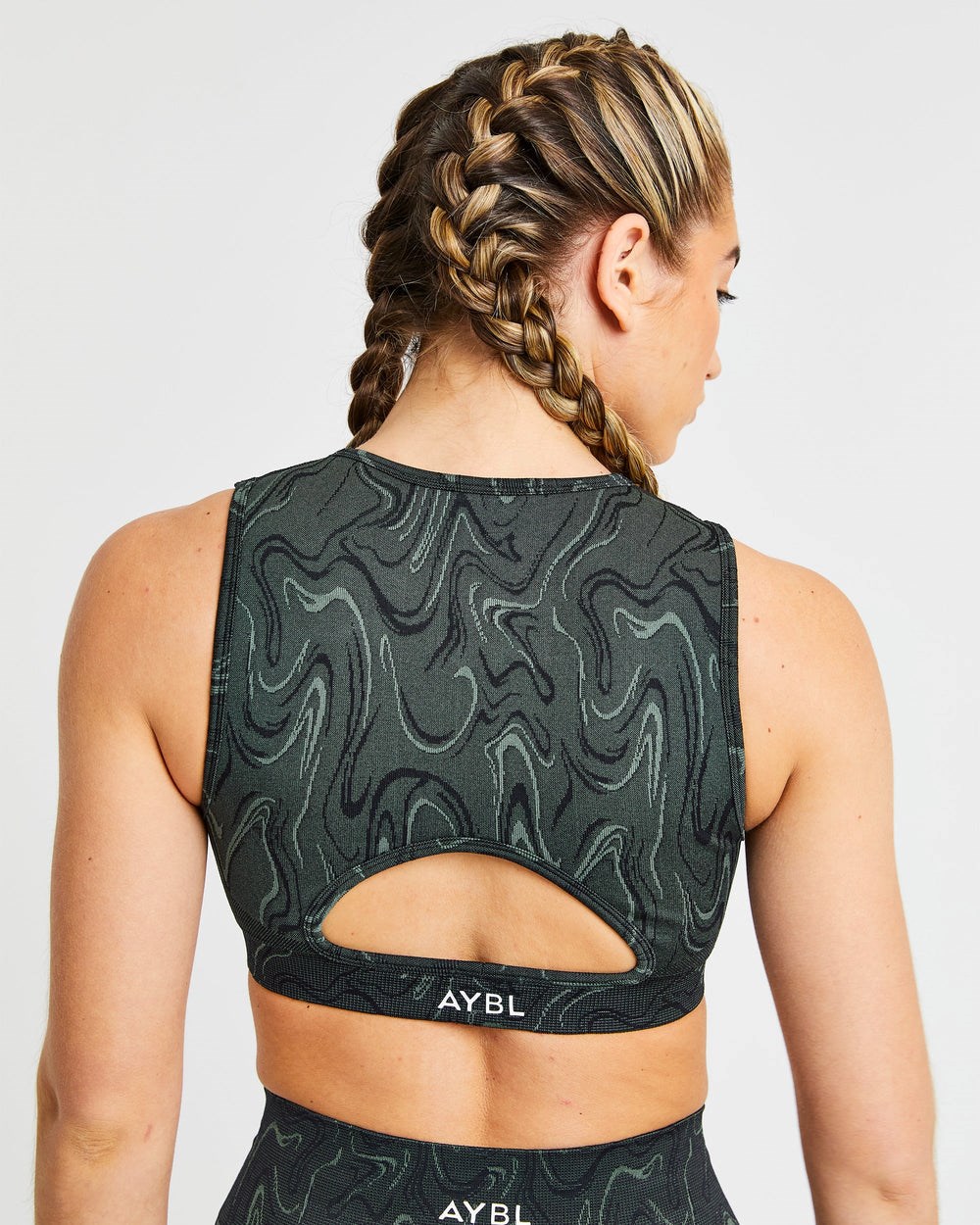 AYBL Velocity Seamless Crop Vest Czarne | 657408-CFV