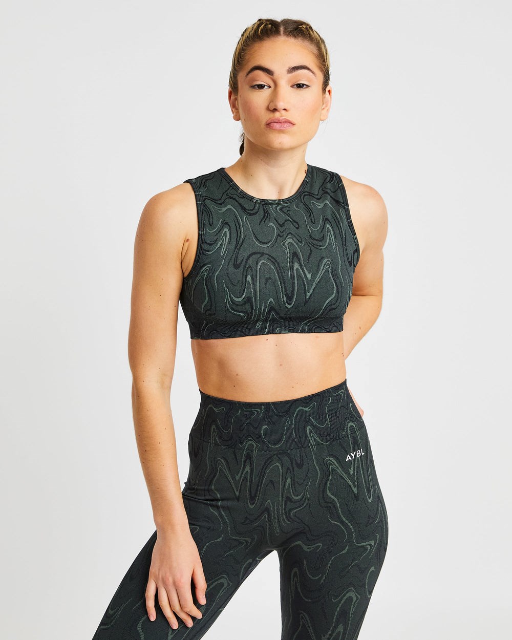 AYBL Velocity Seamless Crop Vest Czarne | 657408-CFV