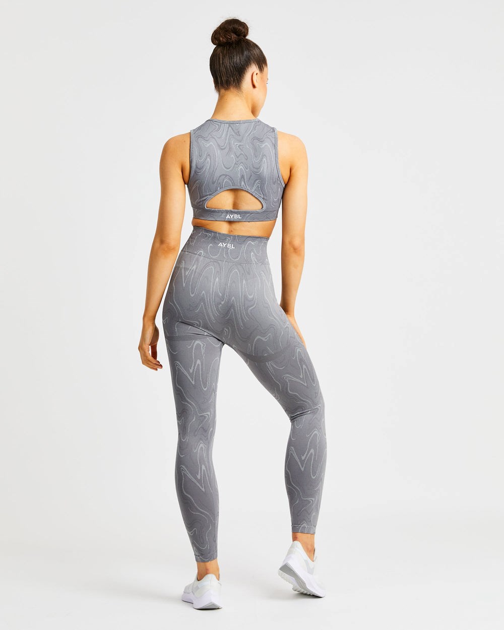 AYBL Velocity Seamless Crop Vest Szare | 980415-ZXK