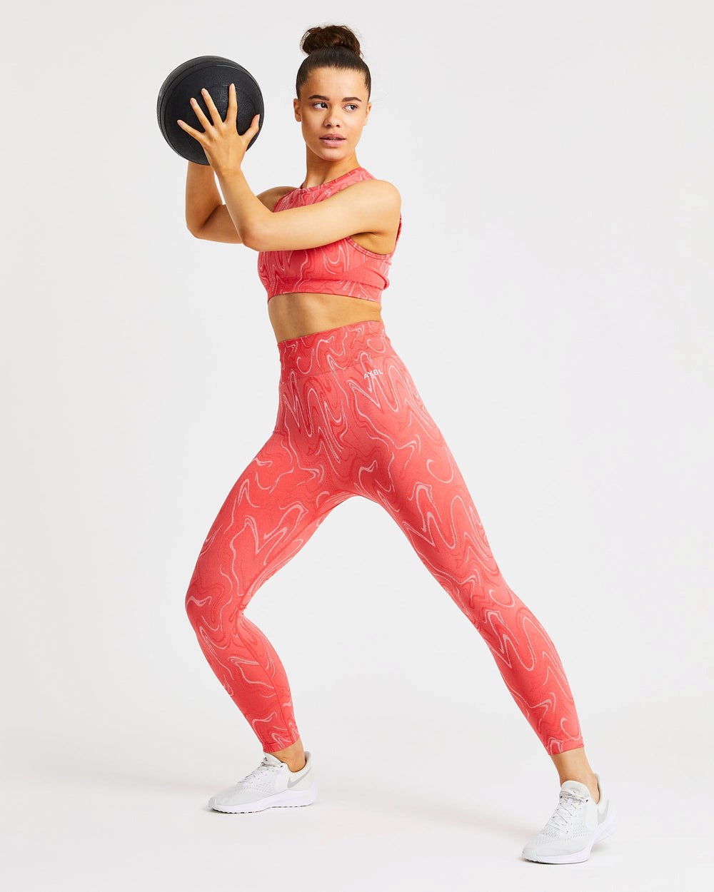 AYBL Velocity Seamless Leggings Koralowe | 209683-ESD