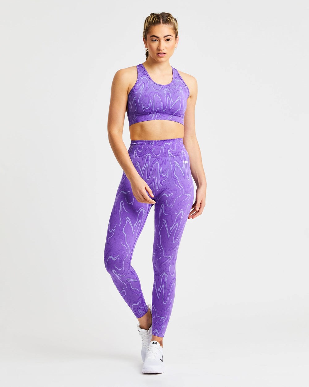 AYBL Velocity Seamless Sports Bra Fioletowe | 046915-CXT