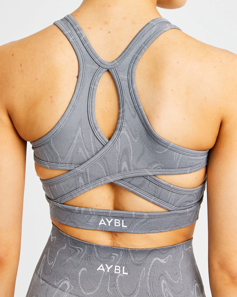 AYBL Velocity Seamless Sports Bra Szare | 807124-CNJ